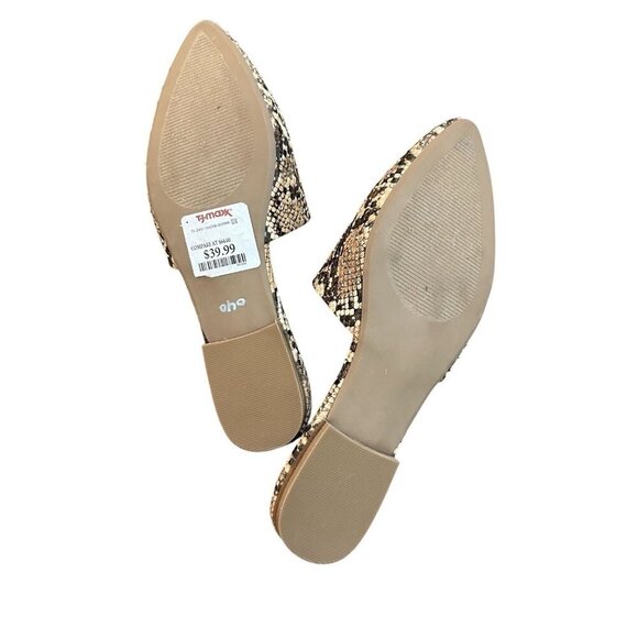 Steve Madden Women’s Size 8 Trace Studded Mule Natural Snake Print Slip On - Picture 5 of 5